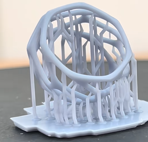 Resin print before metal finishing